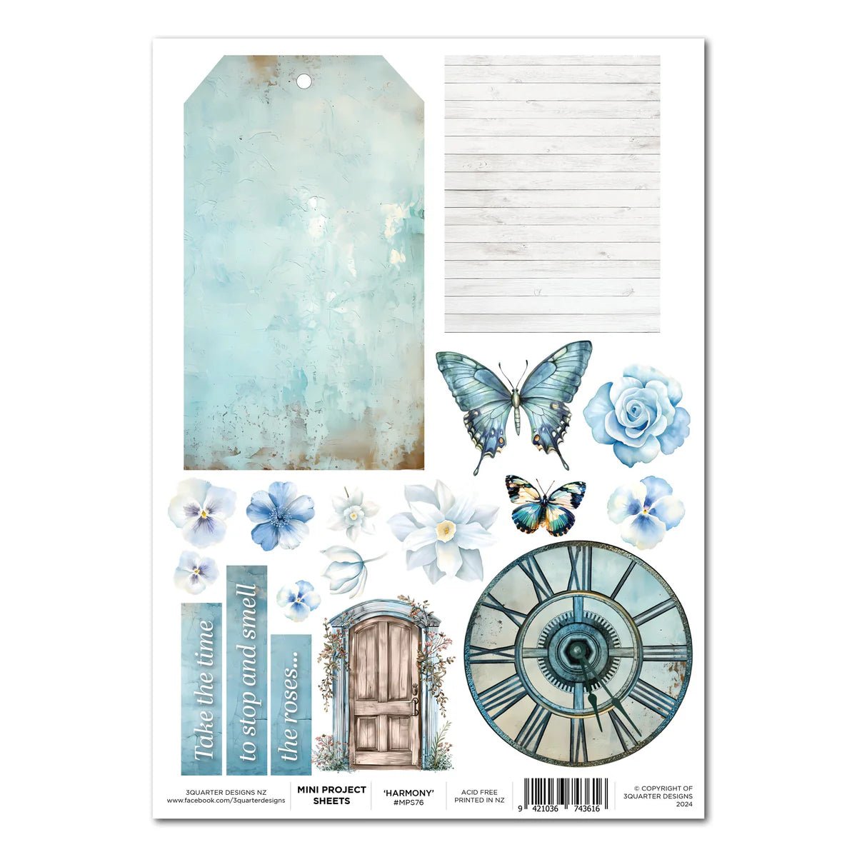 3Quarter Designs - Delicate Harmony - Mini Project Sheet - The Crafty Kiwi