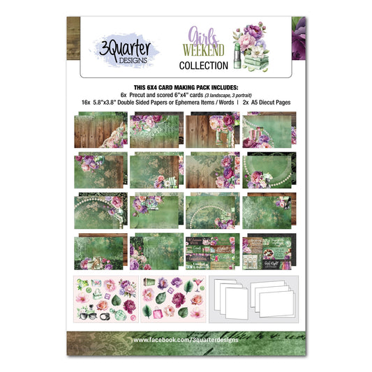 3Quarter Designs - Girls Weekend 6x4 Card Making Pack - The Crafty Kiwi