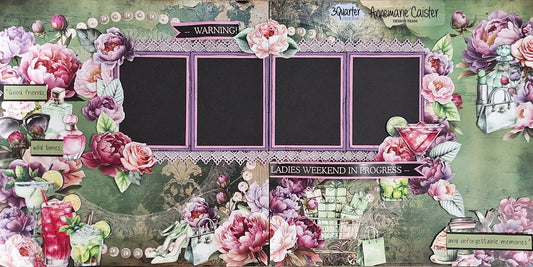 3Quarter Designs - "Girl's Weekend" Scrapbooking Layout Kit - By Annemarie - The Crafty Kiwi