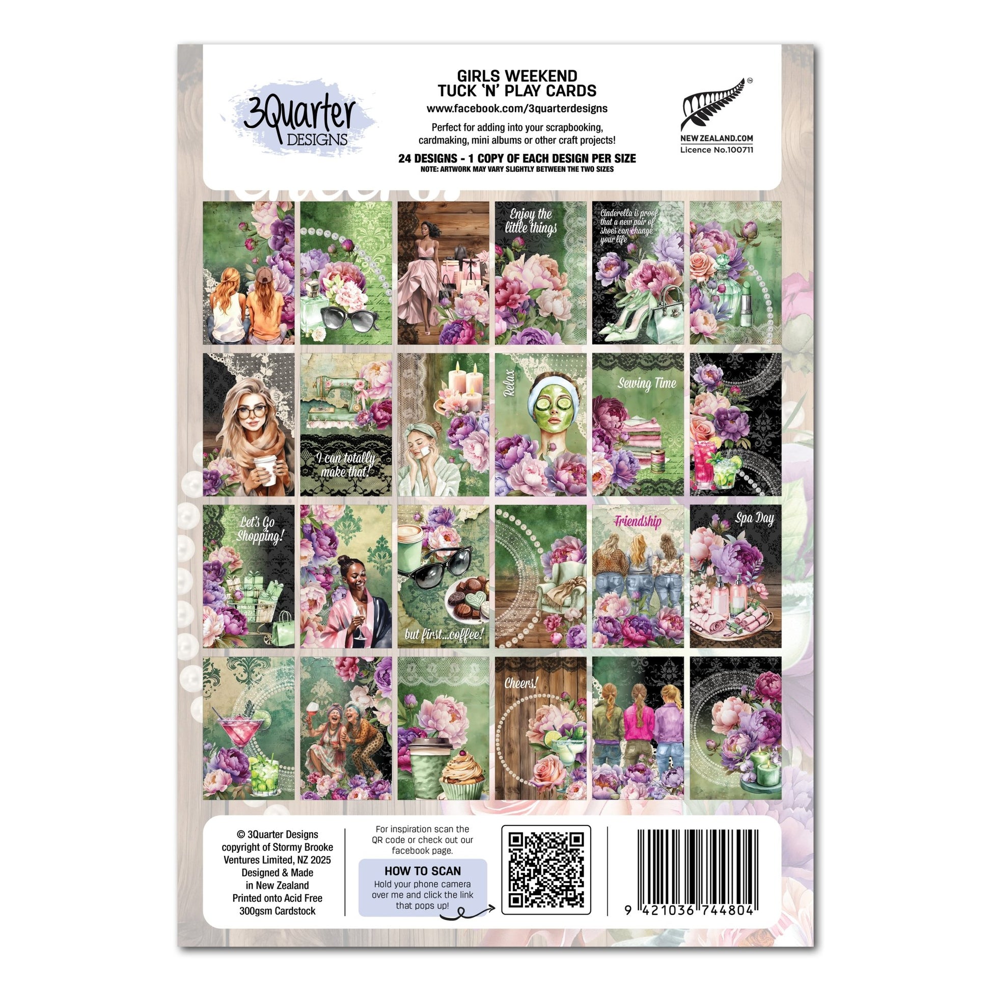 3Quarter Designs - Girls Weekend - Tuck 'n Play Cards - The Crafty Kiwi