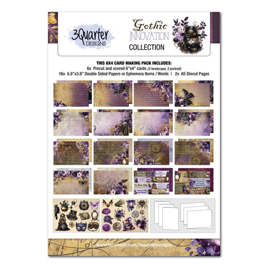 3Quarter Designs - Gothic Innovation 6x4 Card Making Pack - The Crafty Kiwi