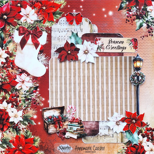 3Quarter Designs - Holly Jolly Scrapbooking Kit - by Annemarie - The Crafty Kiwi