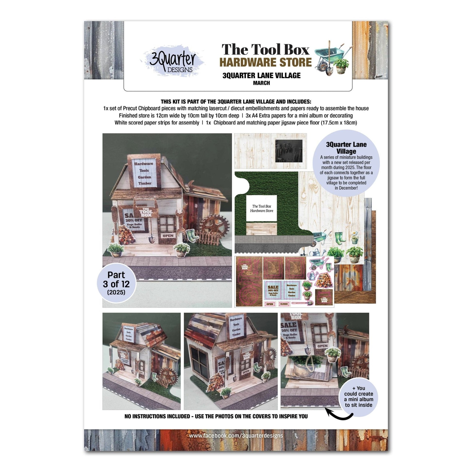 3Quarter Designs - Lane Village - Tool Box Hardware Store (March #3 of 12) - The Crafty Kiwi