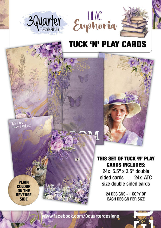 3Quarter Designs - Lilac Euphoria - Tuck 'n Play Cards - The Crafty Kiwi