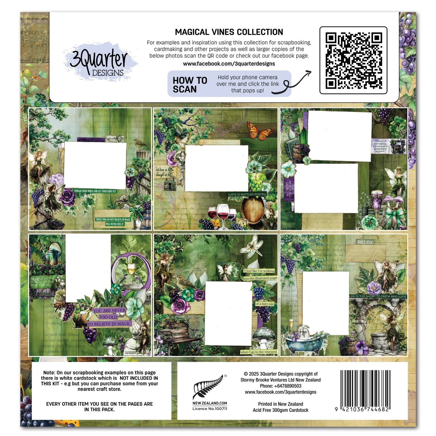 3Quarter Designs - Magical Vines - 12x12 Paper Pack - The Crafty Kiwi
