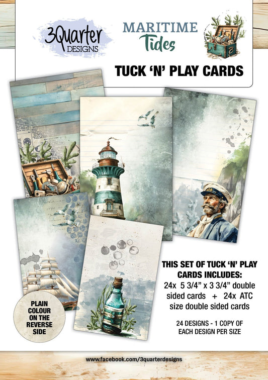 3Quarter Designs - Maritime Tides - Tuck 'n Play Cards - The Crafty Kiwi