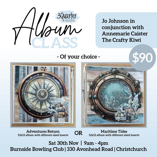 3Quarter Designs - Mini Album Workshop - with Jo Johnson - The Crafty Kiwi