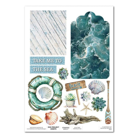 3Quarter Designs - Mini Project Sheet - Coastal - The Crafty Kiwi