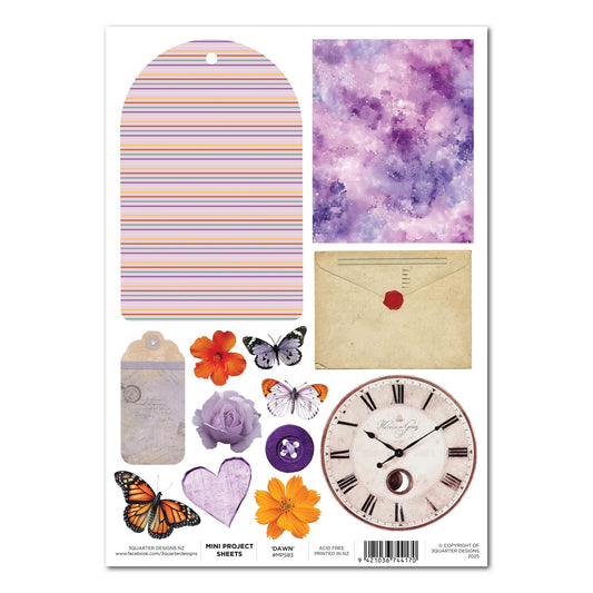 3Quarter Designs - Mini Project Sheet - Dawn's Glow - The Crafty Kiwi