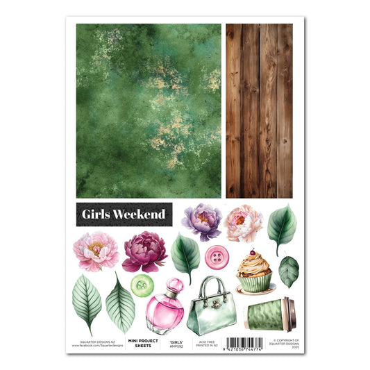 3Quarter Designs - Mini Project Sheet - Girls Weekend - The Crafty Kiwi