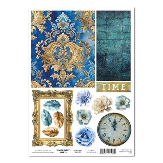 3Quarter Designs - Mini Project Sheet Grunged Baroque - The Crafty Kiwi