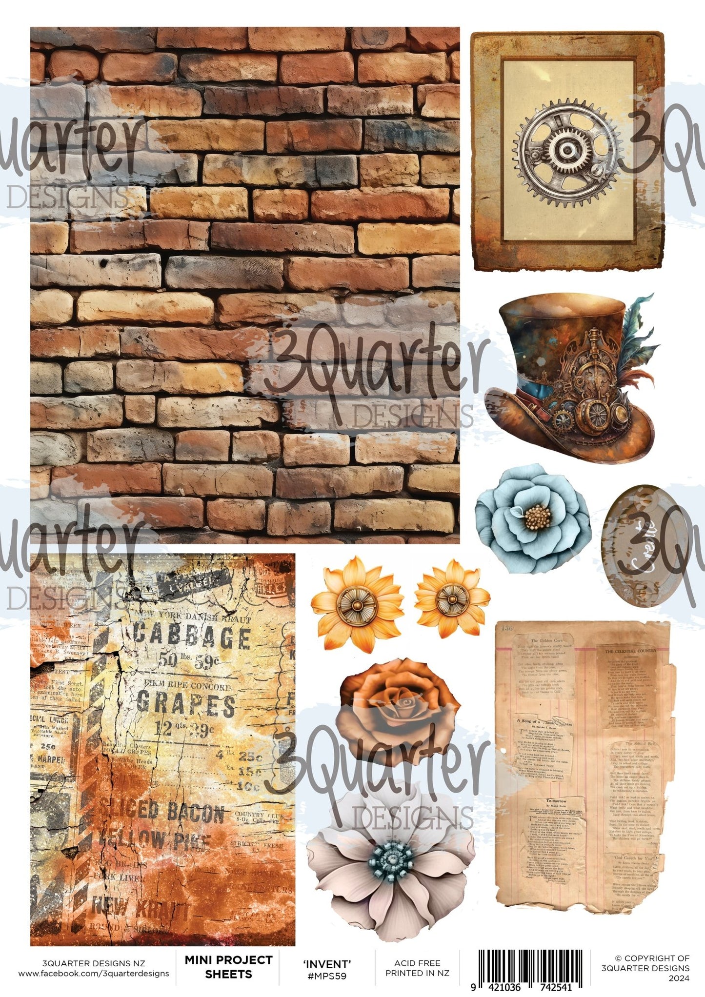 3Quarter Designs - Mini Project Sheet - Invent - The Crafty Kiwi