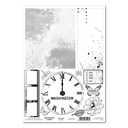 3Quarter Designs - Mini Project Sheet - Oh Texture - The Crafty Kiwi