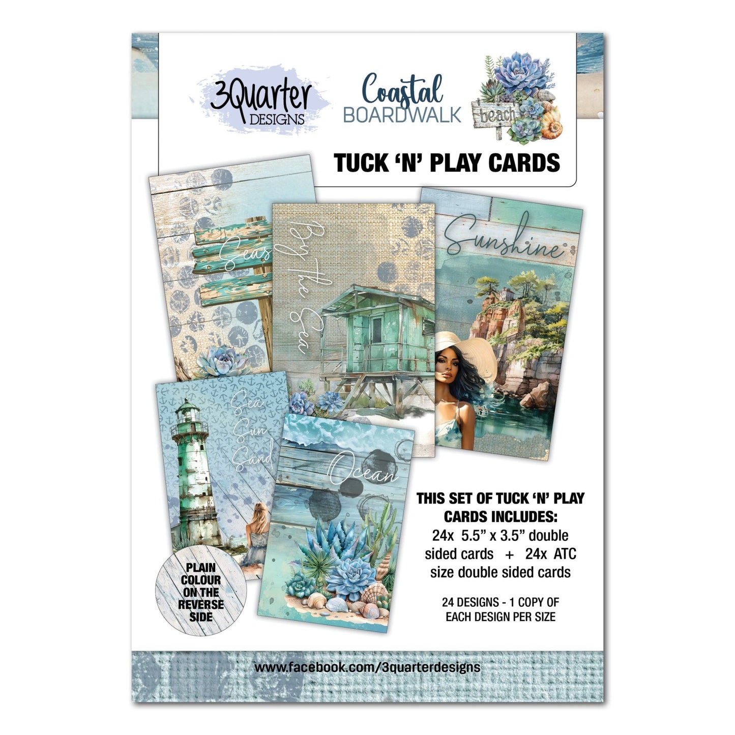 3Quarter Designs - Tuck 'n Play Cards - Coastal Boardwalk - The Crafty Kiwi