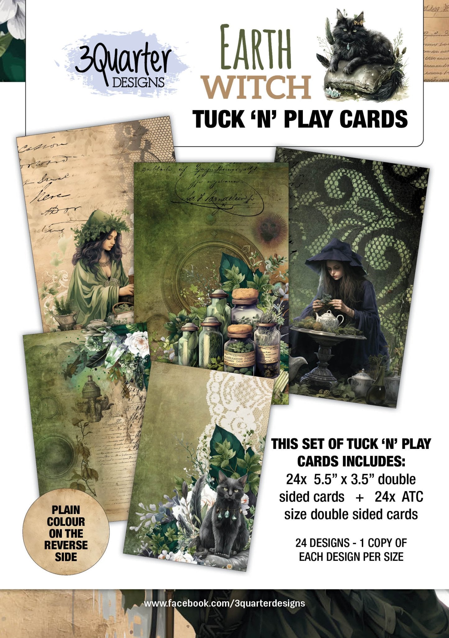 3Quarter Designs - Tuck 'n Play Cards - Earth Witch - The Crafty Kiwi