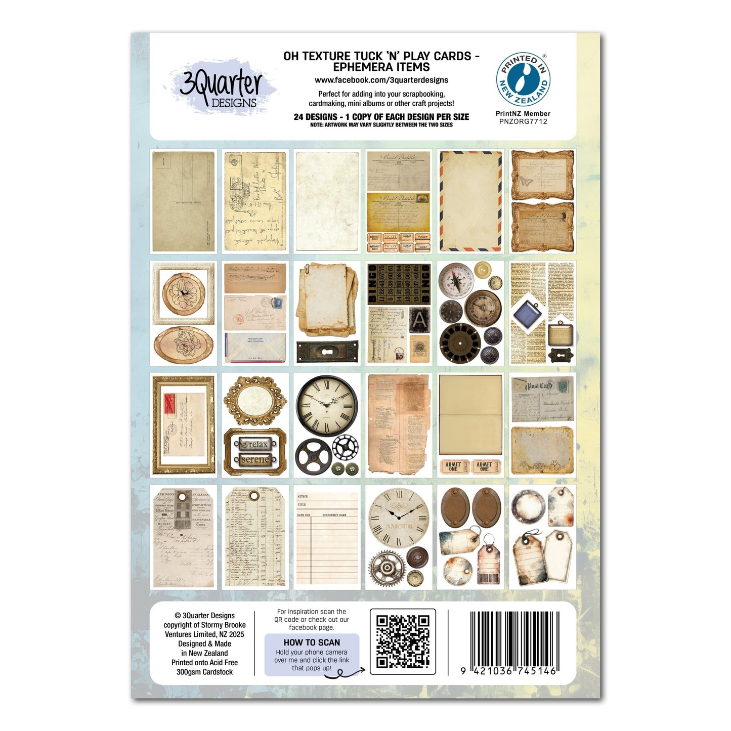 3Quarter Designs - Tuck 'n Play Cards - Oh Texture - The Crafty Kiwi