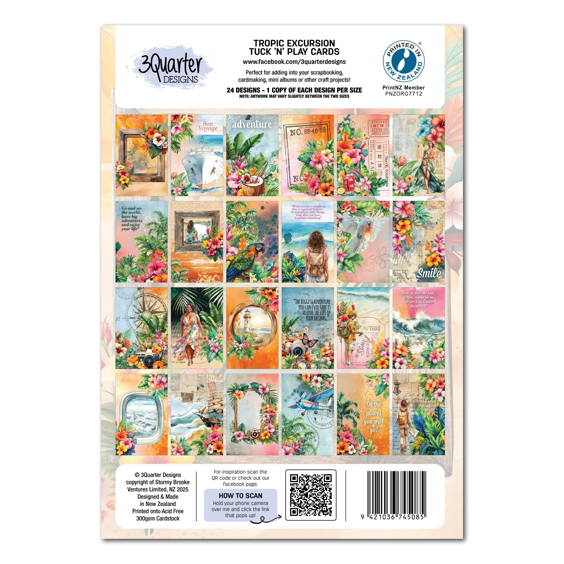 3Quarter Designs - Tuck 'n Play Cards - Tropic Excursion - The Crafty Kiwi