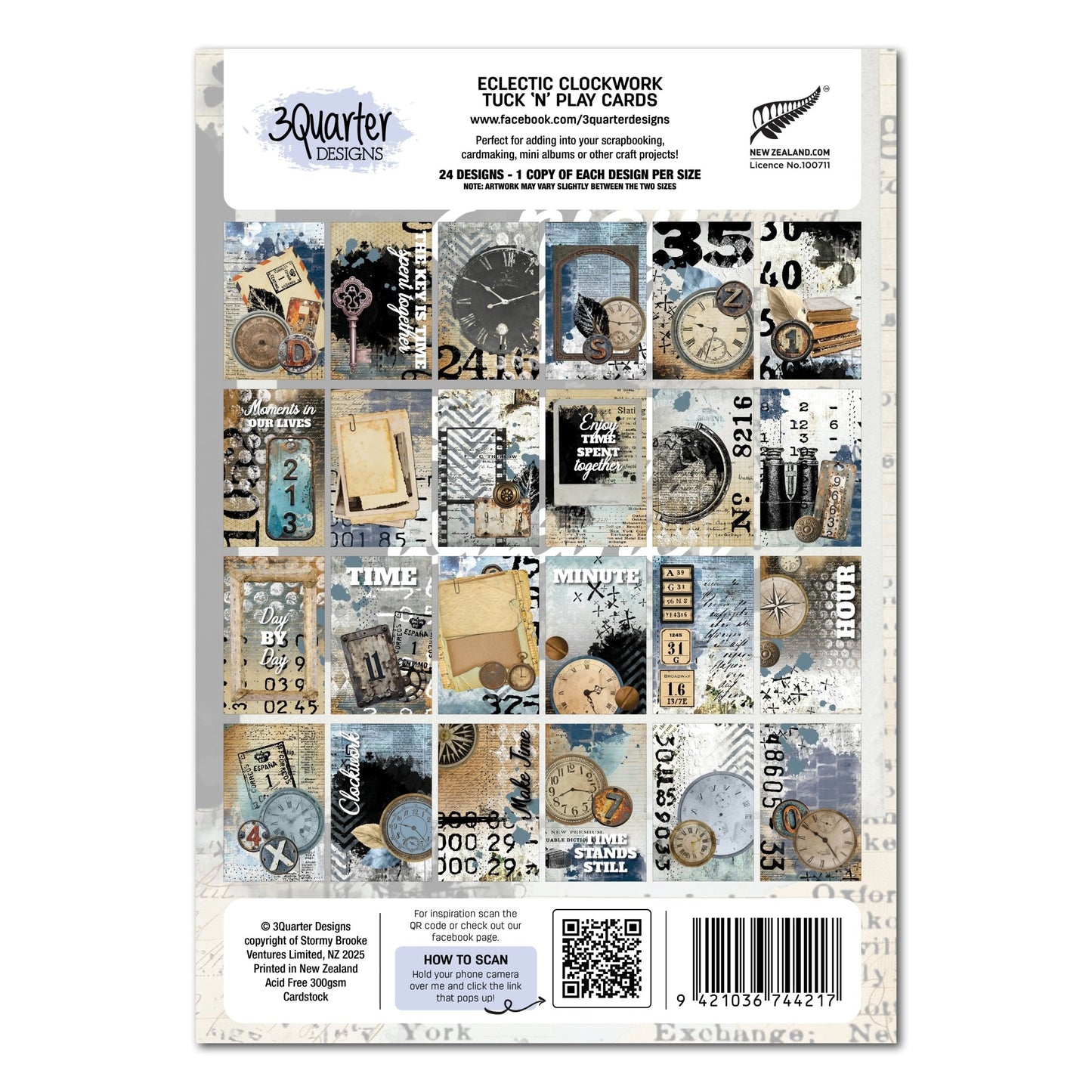 3Quarter Designs - Tuck 'n Play Eclectic Clockwork - The Crafty Kiwi