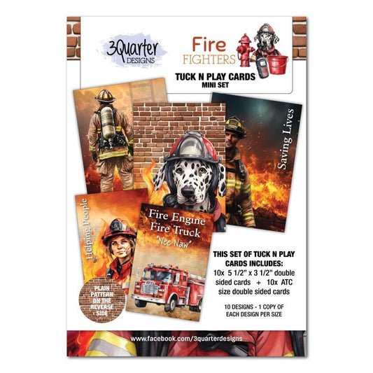 3Quarter Designs - Tuck 'n Play Fire Fighters Mini Set - The Crafty Kiwi