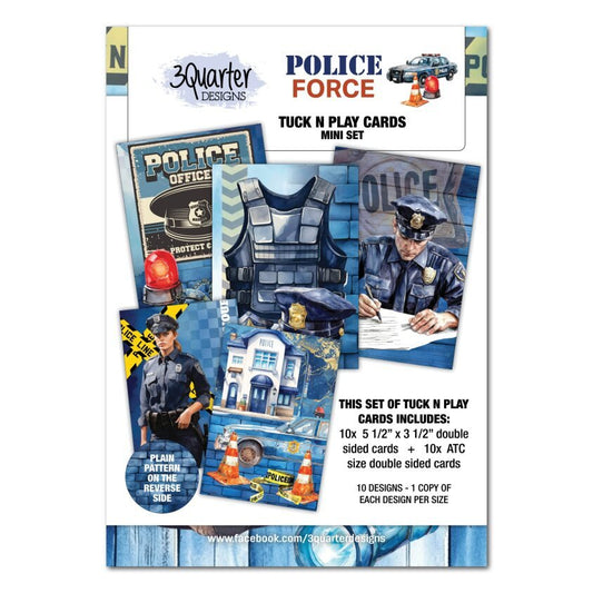 3Quarter Designs - Tuck 'n Play Police Force Mini Set - The Crafty Kiwi