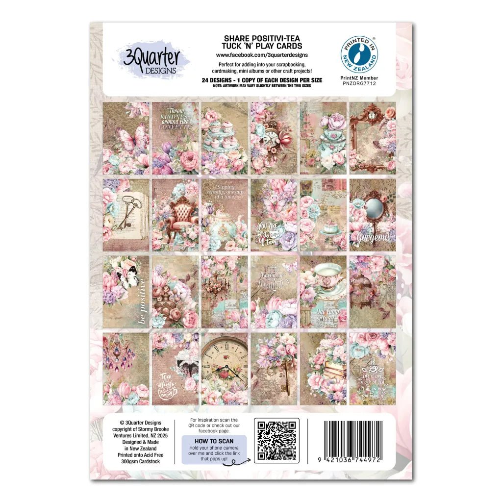3Quarter Designs - Tuck 'n Play - Share Positivi - Tea - The Crafty Kiwi