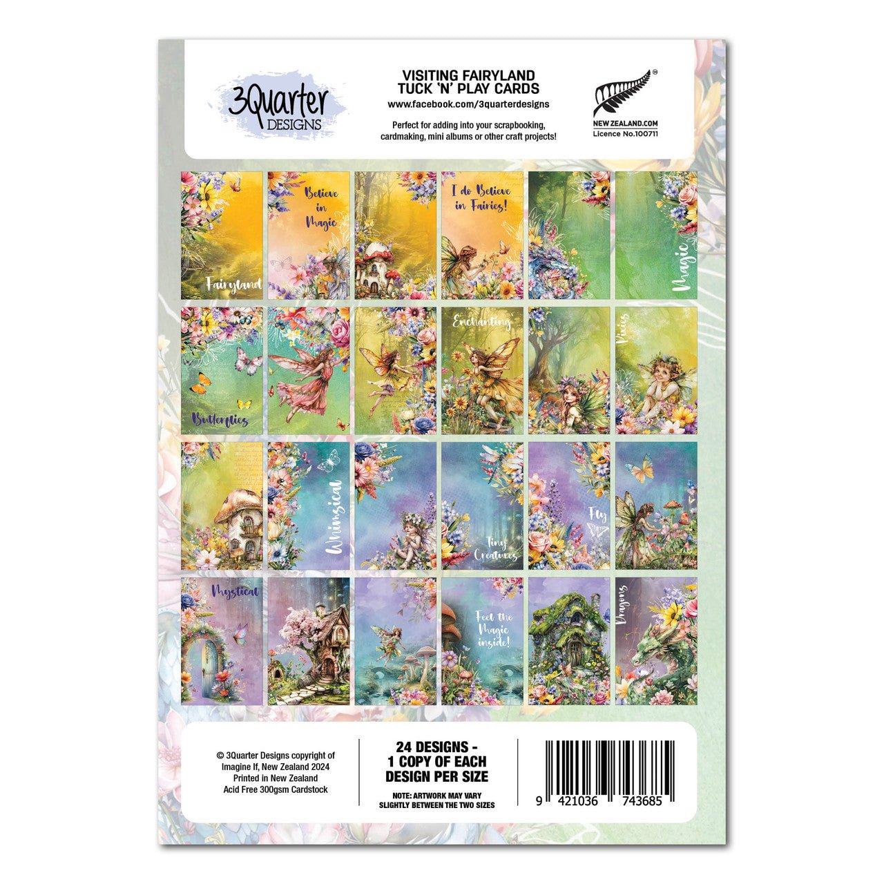 3Quarter Designs - Visiting Fairyland Tuck 'n Play Cards - The Crafty Kiwi