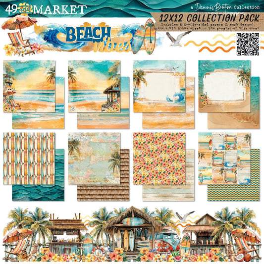 49 and Market - BEACH VIBES - 12x12 Collection Pack - The Crafty Kiwi