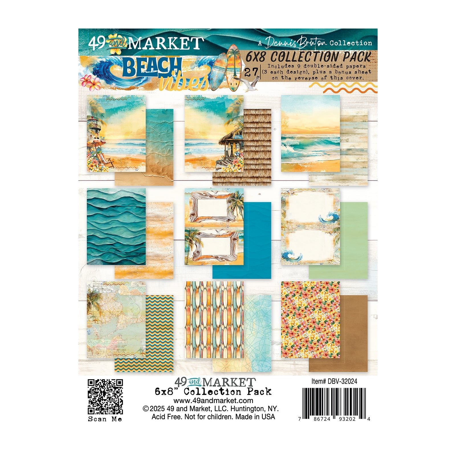 49 and Market - BEACH VIBES - 6x8 Collection Pack - The Crafty Kiwi