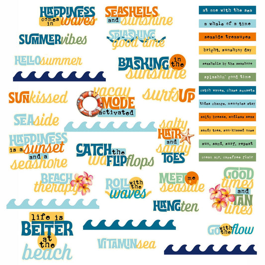 49 and Market - BEACH VIBES - Chipboard Set - The Crafty Kiwi
