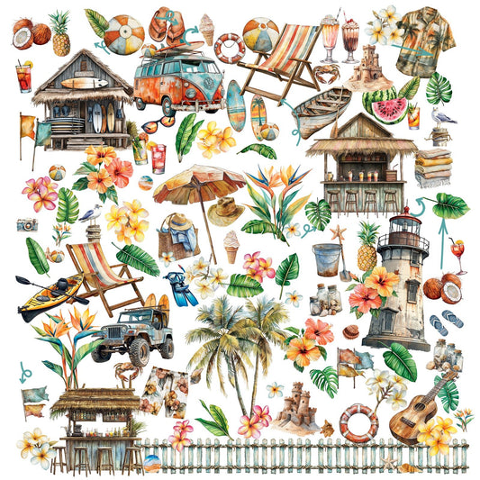 49 And Market - BEACH VIBES - Laser Cut Out Elements - The Crafty Kiwi