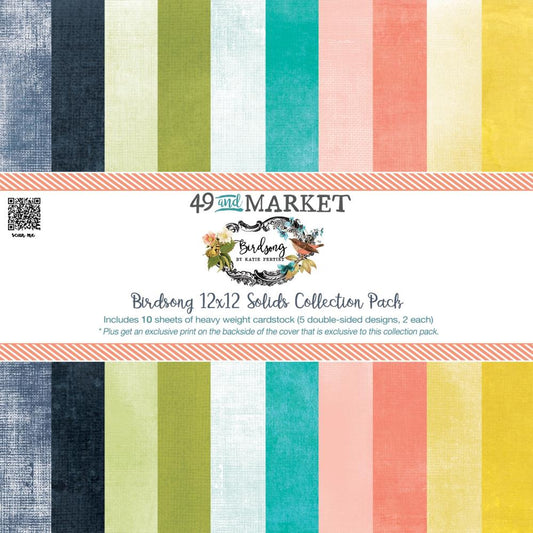 49 and Market - BIRDSONG - 12x12 Solid Collection Pack - The Crafty Kiwi