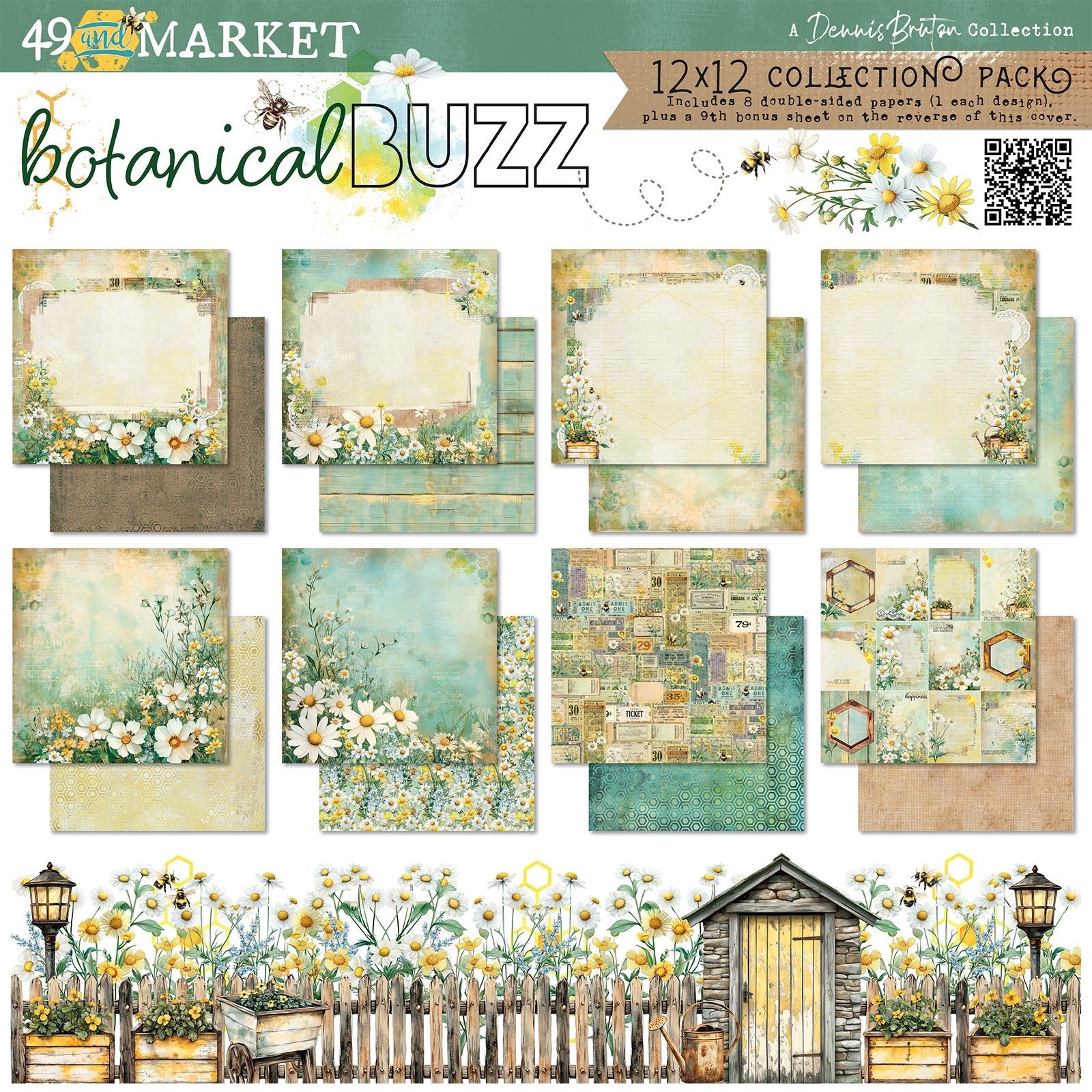 49 and Market - BOTANICAL BUZZ - 12x12 Collection Pack - The Crafty Kiwi