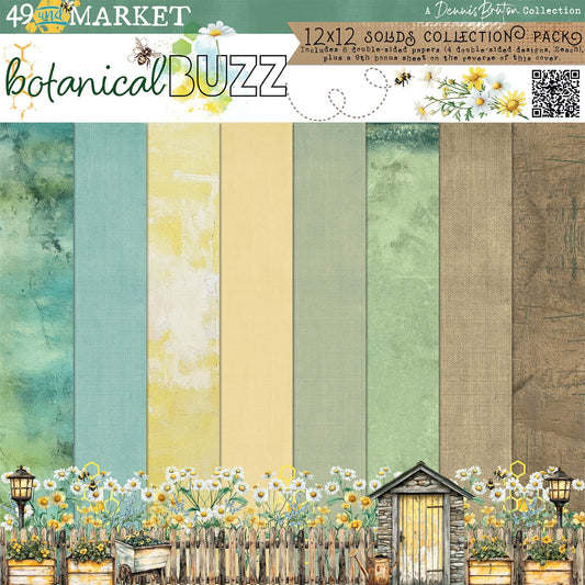 49 and Market - BOTANICAL BUZZ - 12x12 Solids Collection Pack - The Crafty Kiwi