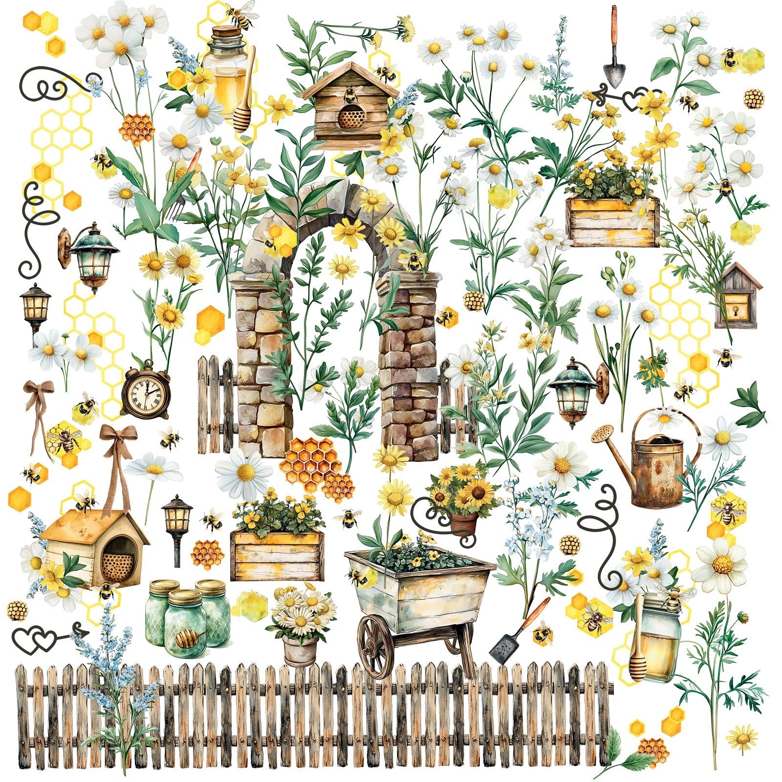 49 and Market - BOTANICAL BUZZ - Laser Cut Element Set - The Crafty Kiwi