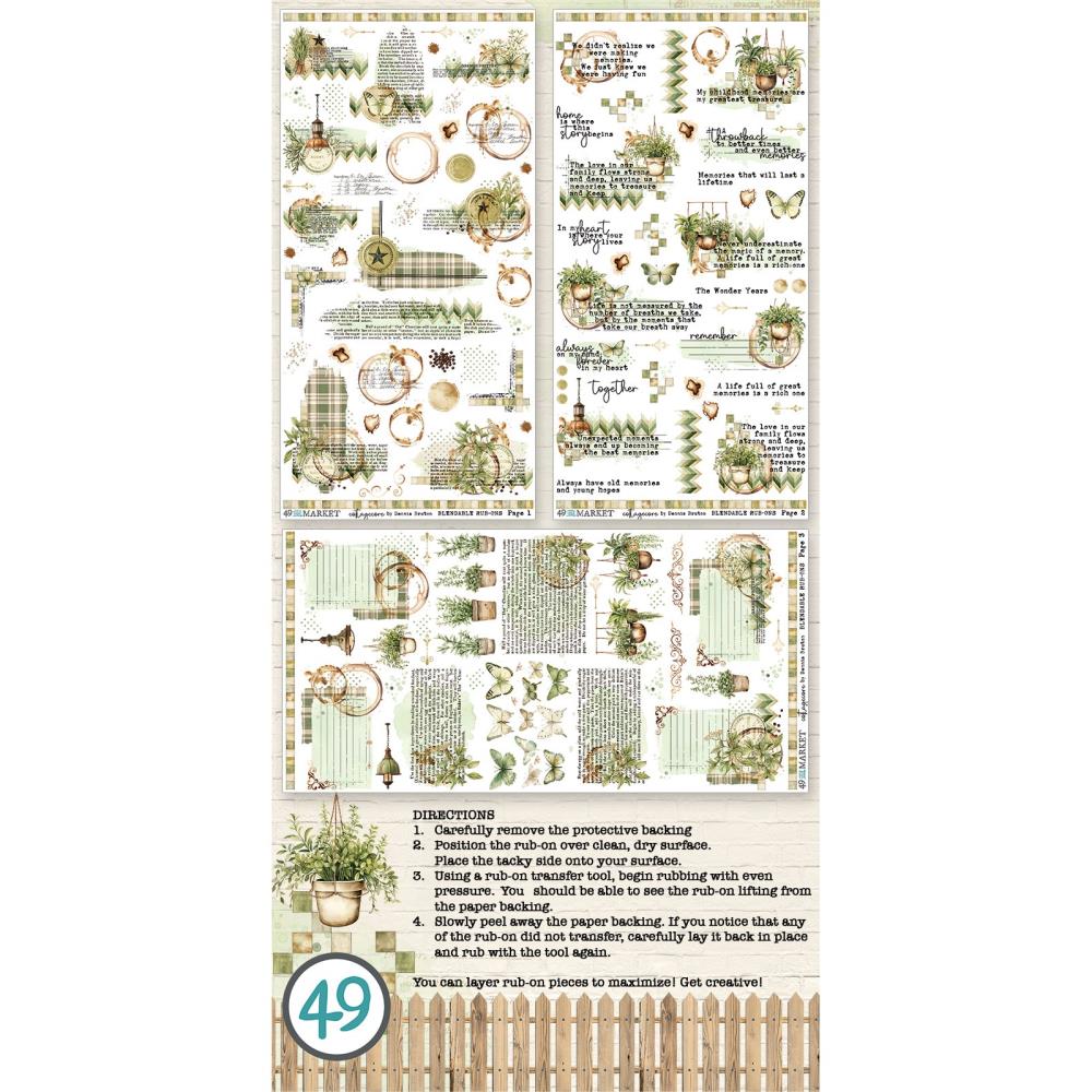 49 and Market - COTTAGECORE - Blendable Rub - Ons 6x12 - The Crafty Kiwi