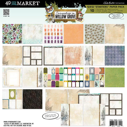 49 and Market - Curiosities in Willow Grove - 12x12 Collection Pack (10/sheets) - The Crafty Kiwi