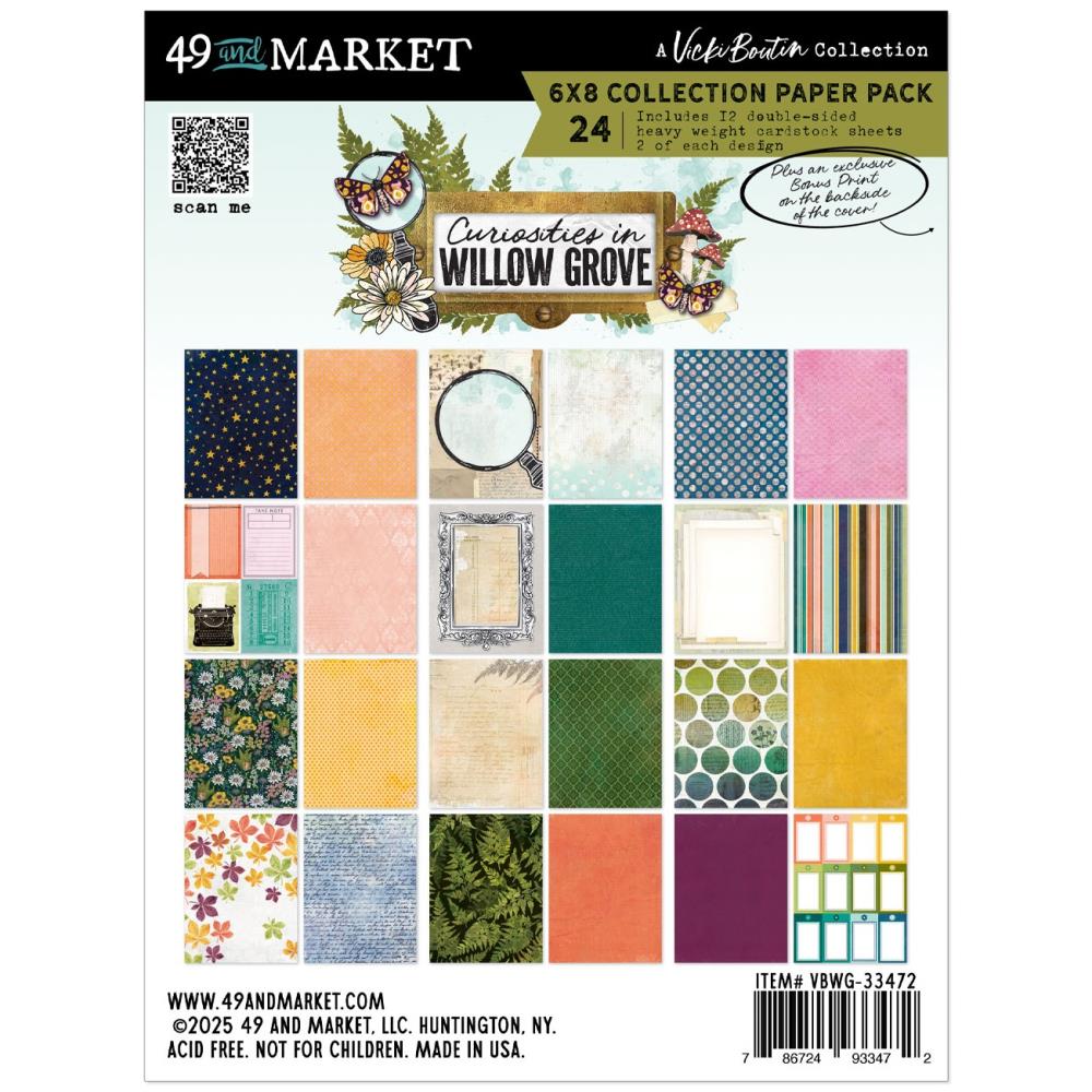 49 and Market - Curiosities in Willow Grove - 6x8 Paper Pack - The Crafty Kiwi