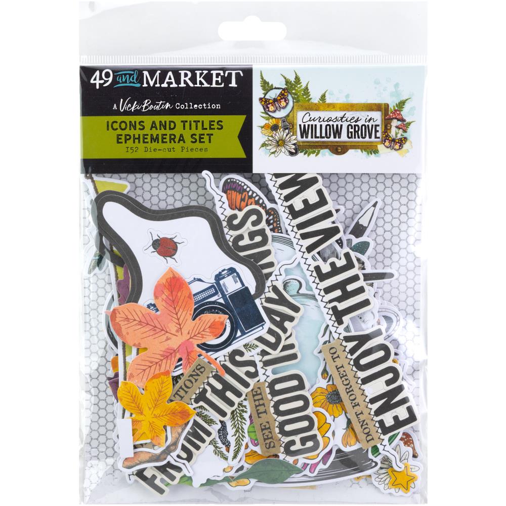 49 and Market - Curiosities in Willow Grove - Ephemera Set - Icons & Titles - The Crafty Kiwi