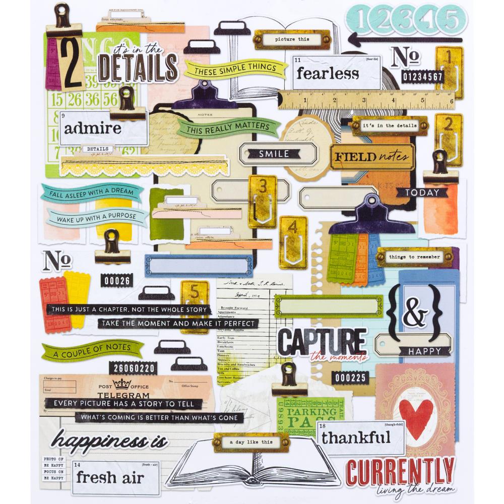 49 and Market - Curiosities in Willow Grove - Ephemera Set - Journaling Bits - The Crafty Kiwi