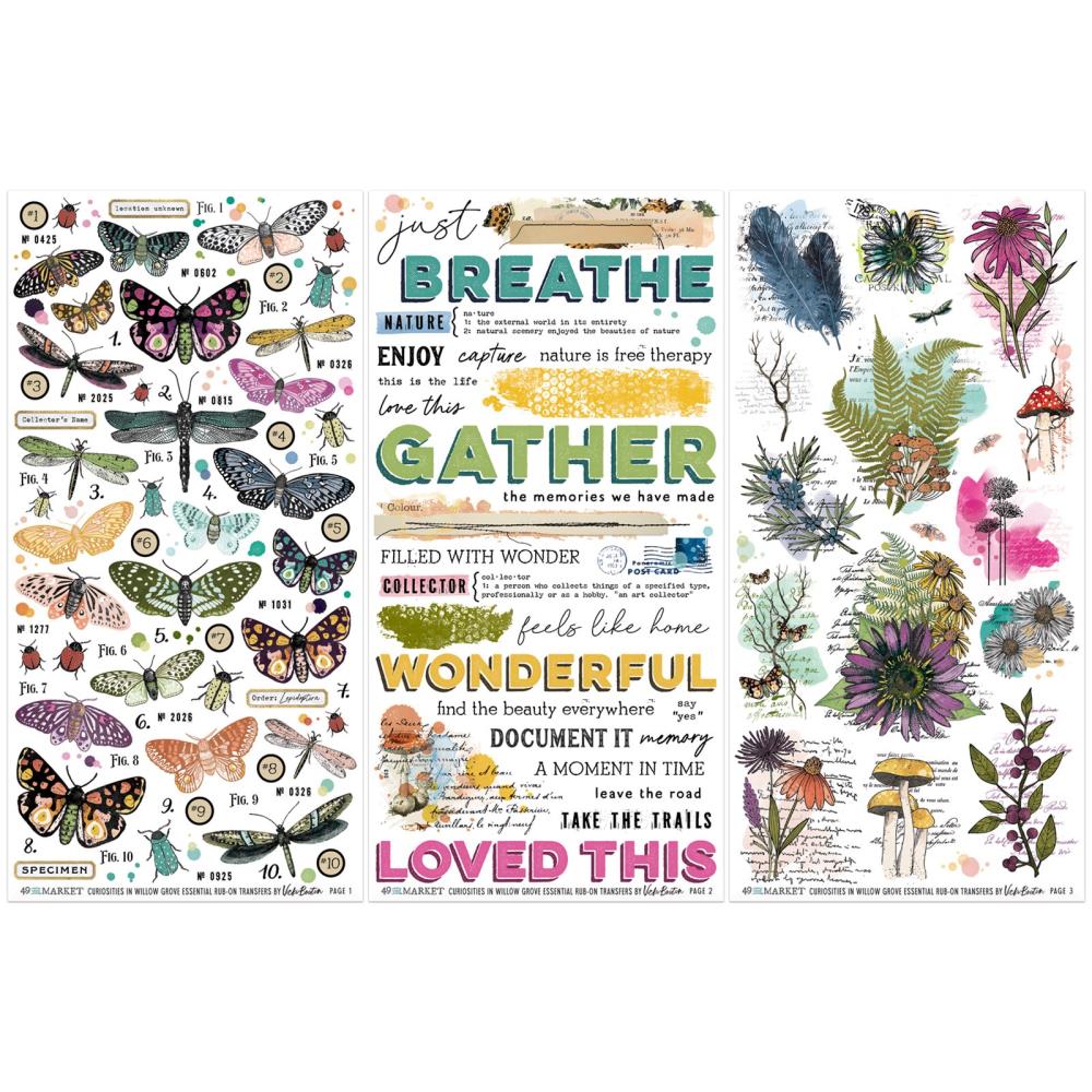 49 and Market - Curiosities in Willow Grove Essential Rub - on Transfers - The Crafty Kiwi