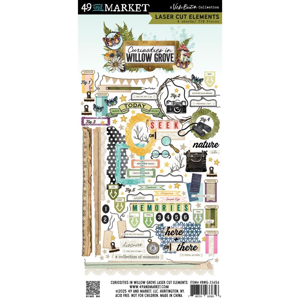 49 and Market - Curiosities in Willow Grove - Laser Cut Outs - Elements - The Crafty Kiwi