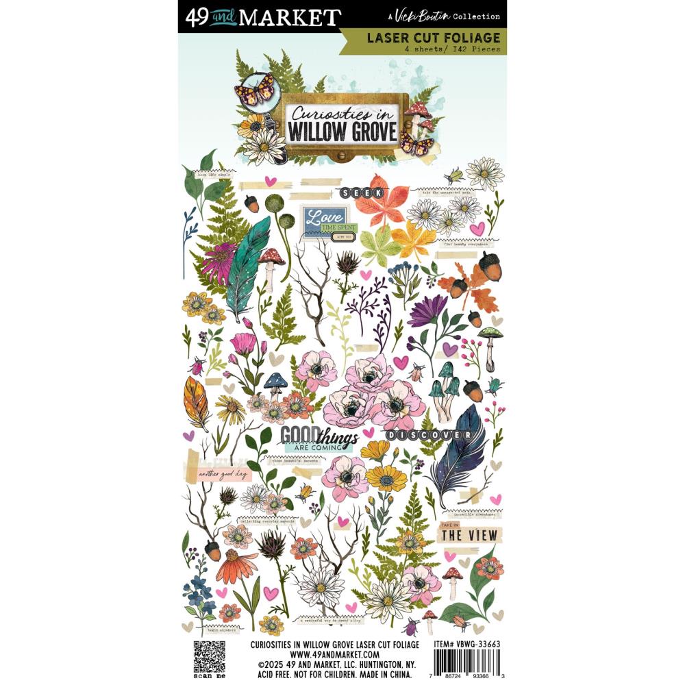 49 and Market - Curiosities in Willow Grove - Laser Cut Outs - Foliage - The Crafty Kiwi