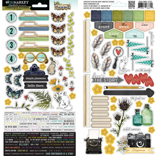 49 and Market - Curiosities of Willow Grove - Cardstock Stickers - The Crafty Kiwi