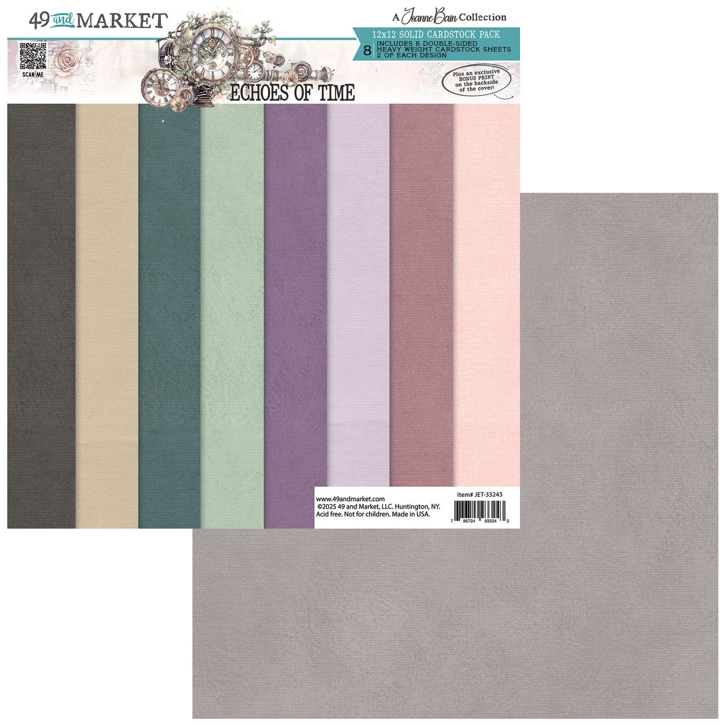 49 and Market - ECHOES OF TIME - 12 x12 Solids Collection Pack - The Crafty Kiwi