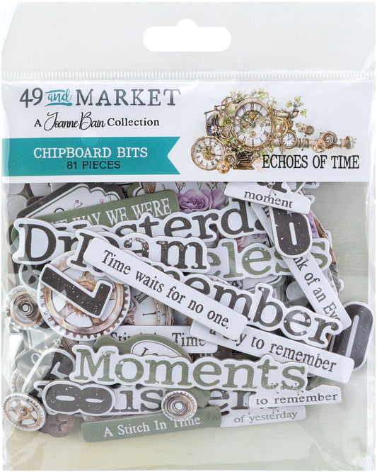 49 and Market - ECHOES OF TIME - Chipboard Bits - The Crafty Kiwi