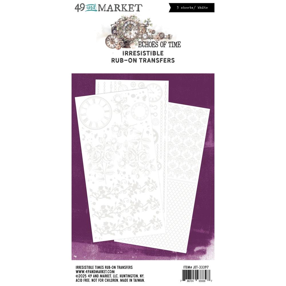 49 and Market - ECHOES OF TIME - Irresistible Rub - On Transfers - The Crafty Kiwi