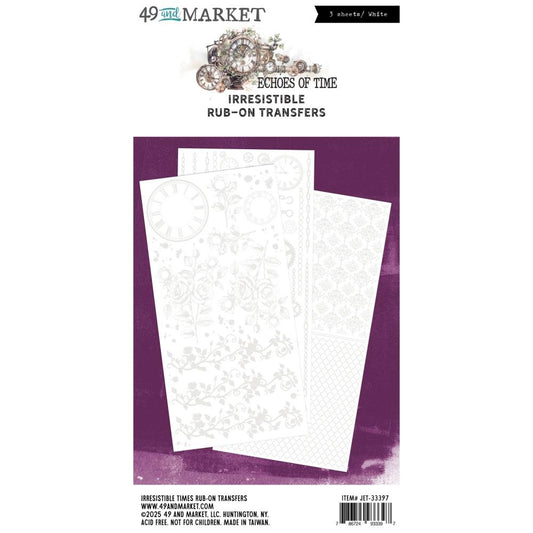49 and Market - ECHOES OF TIME - Irresistible Rub - On Transfers - The Crafty Kiwi