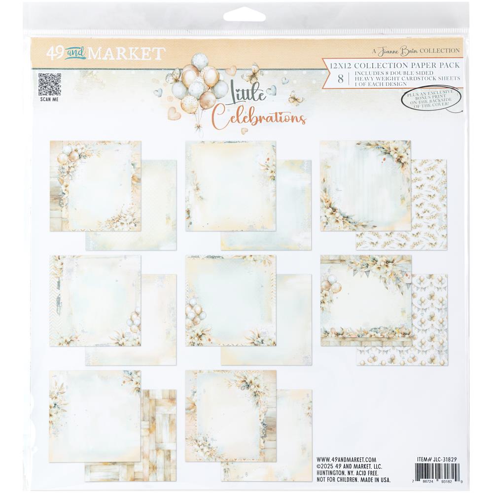 49 and Market - LITTLE CELEBRATIONS - 12x12 Collection Pack - The Crafty Kiwi