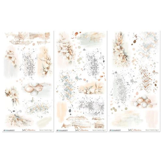 49 and Market - LITTLE CELEBRATIONS - 6x12" Rub - On Transfer Set - The Crafty Kiwi