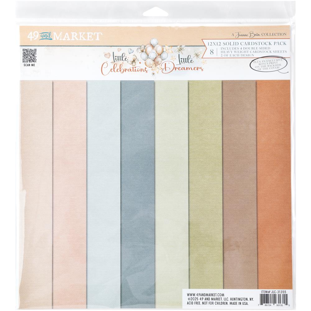 49 and Market - LITTLE DREAMERS/LITTLE CELEBRATIONS - 12x12 Solids Collection Pack - The Crafty Kiwi